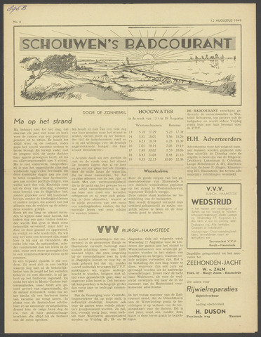 Schouwen's Badcourant 1949-08-12