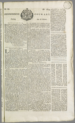 Zierikzeesche Courant 1814-10-28