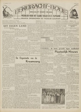 Eendrachtbode /Mededeelingenblad voor het eiland Tholen 1950-06-16