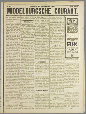 Middelburgsche Courant 1927-09-20