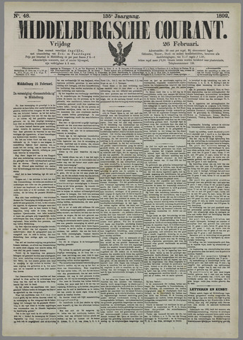Middelburgsche Courant 1892-02-26