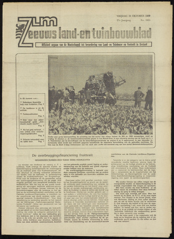 Zeeuwsch landbouwblad ... ZLM land- en tuinbouwblad 1969-10-24