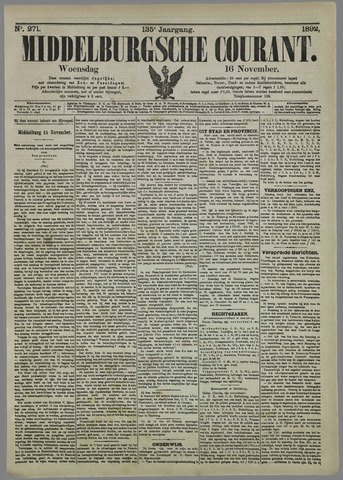 Middelburgsche Courant 1892-11-16