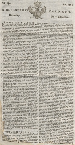 Middelburgsche Courant 1769-11-09