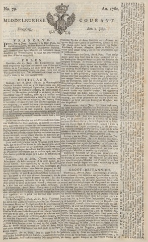 Middelburgsche Courant 1760-07-01