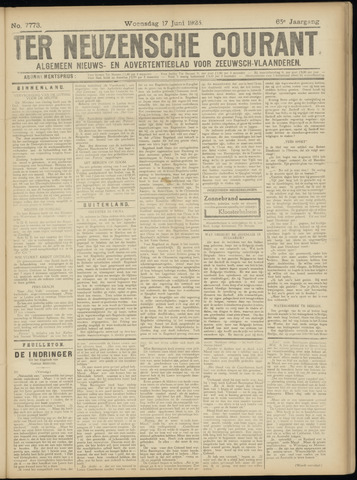 Ter Neuzensche Courant / Neuzensche Courant / (Algemeen) nieuws en advertentieblad voor Zeeuwsch-Vlaanderen 1925-06-17