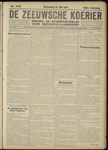 Zeeuwsche Koerier 1931-07-29
