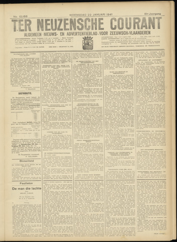 Ter Neuzensche Courant / Neuzensche Courant / (Algemeen) nieuws en advertentieblad voor Zeeuwsch-Vlaanderen 1941-01-22