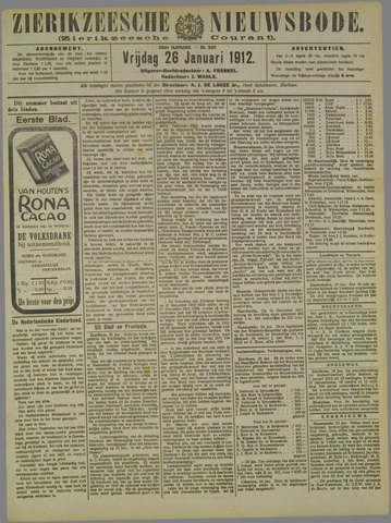 Zierikzeesche Nieuwsbode 1912-01-26